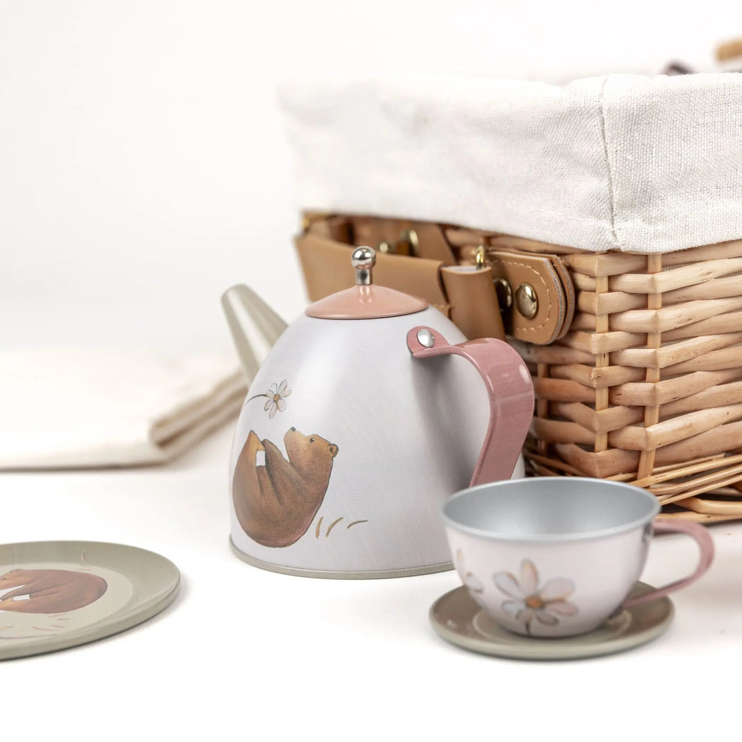 Egmont Toys Cesta de Mimbre con Set de Té Bosque