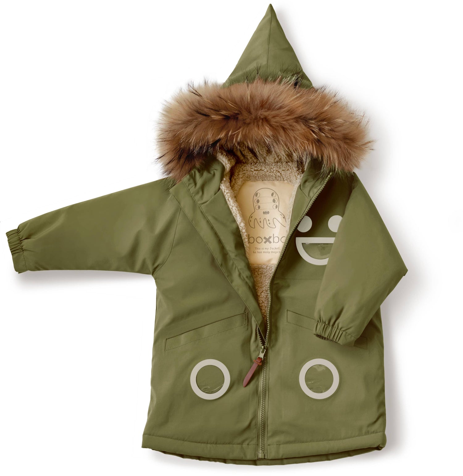 Abrigo de Invierno para Niños Cálido, Impermeable y a Prueba de Nieve (Verde Bosque)