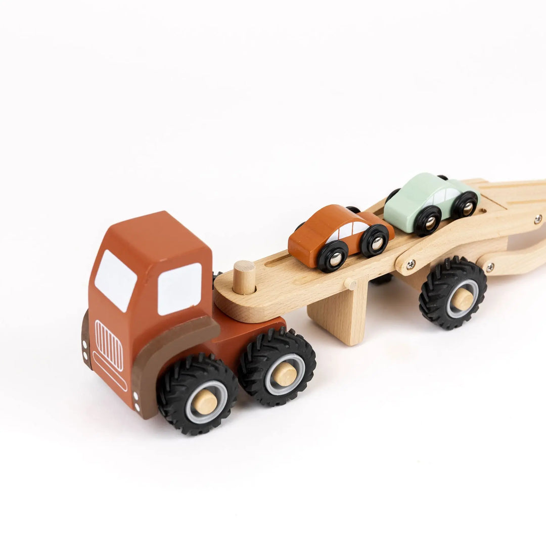 Camión de transporte de coches de madera - Egmont Toys