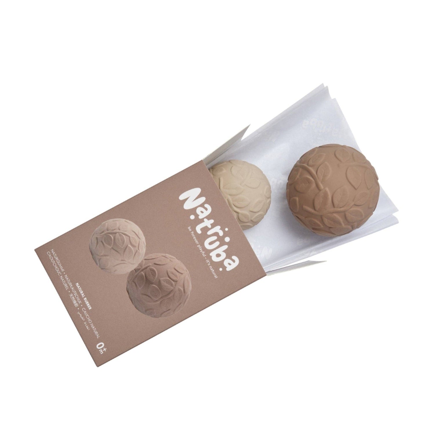 Set Pelotas Sensoriales Caucho Natural Hoja - Tierra