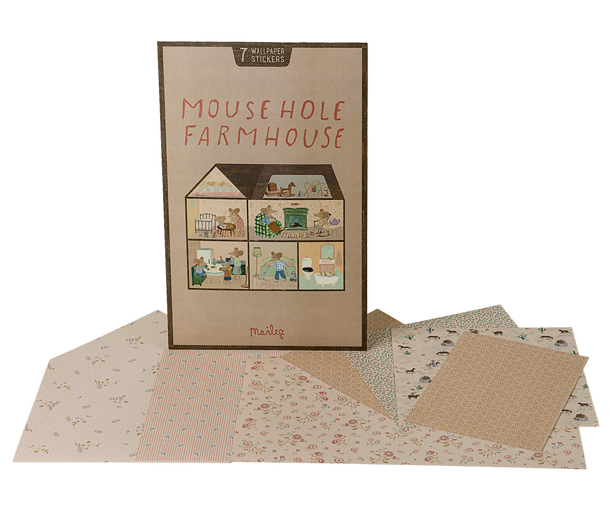Papel pintado adhesivo para casa Mouse Hole Farmhouse - Maileg