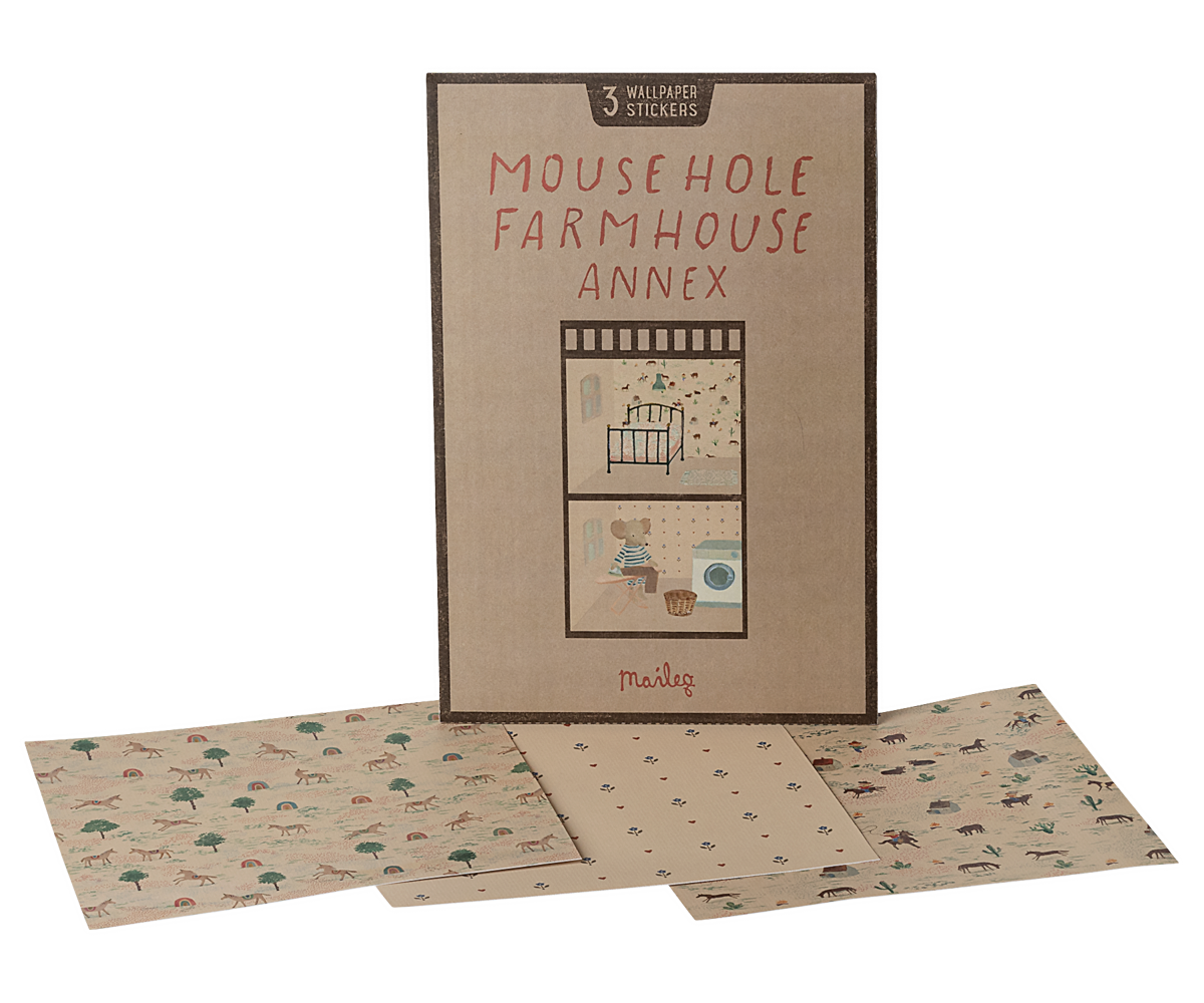 Papel pintado adhesivo para anexo Mouse Hole Farmhouse - Maileg