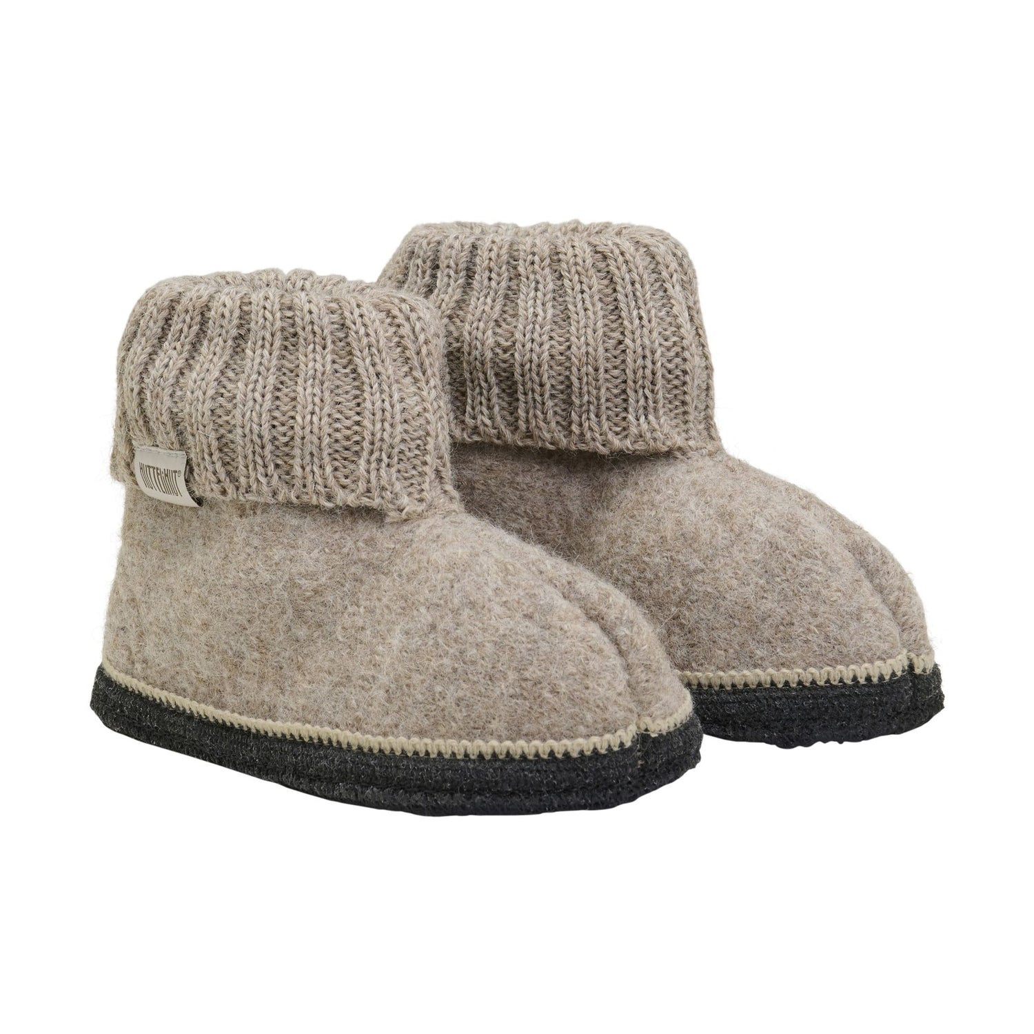 Zapatillas de lana Wool Tøfler Camel Melange - Huttelihut