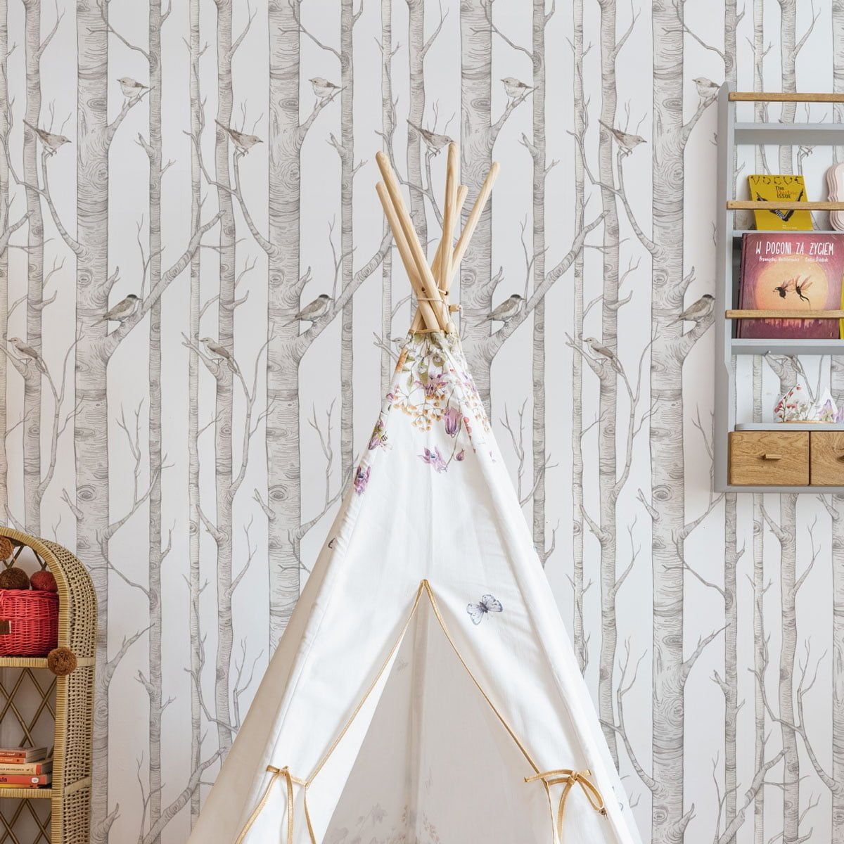 Papel Pintado Bosque de Abedules (Birch Forest Tapeta) – Dekornik