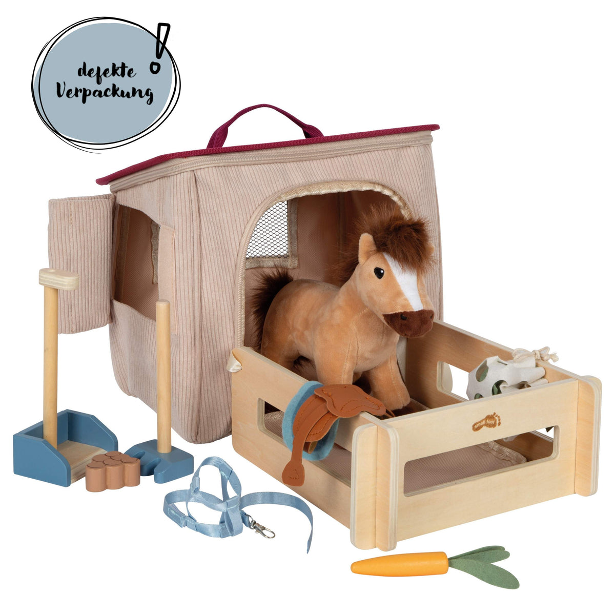 Bolsa con Set de Juego Caballo, Establo y Accesorios - Small Foot