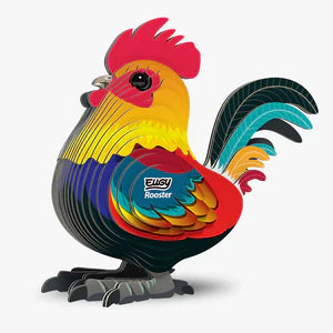 EUGY 133 Rooster - Rompecabezas 3D Sustentable