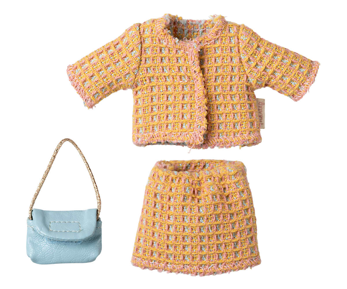 Conjunto de chaqueta, falda y bolso para ratona mamá - Maileg