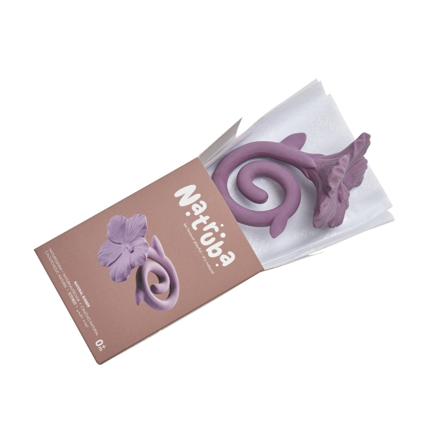 Mordedor goma natural Hawaii Flower - Morado