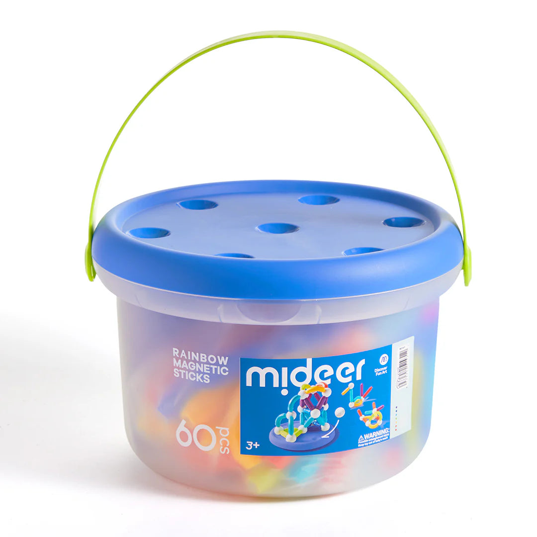 Set de construcción magnético de barras y bolas, 60 piezas - Mideer