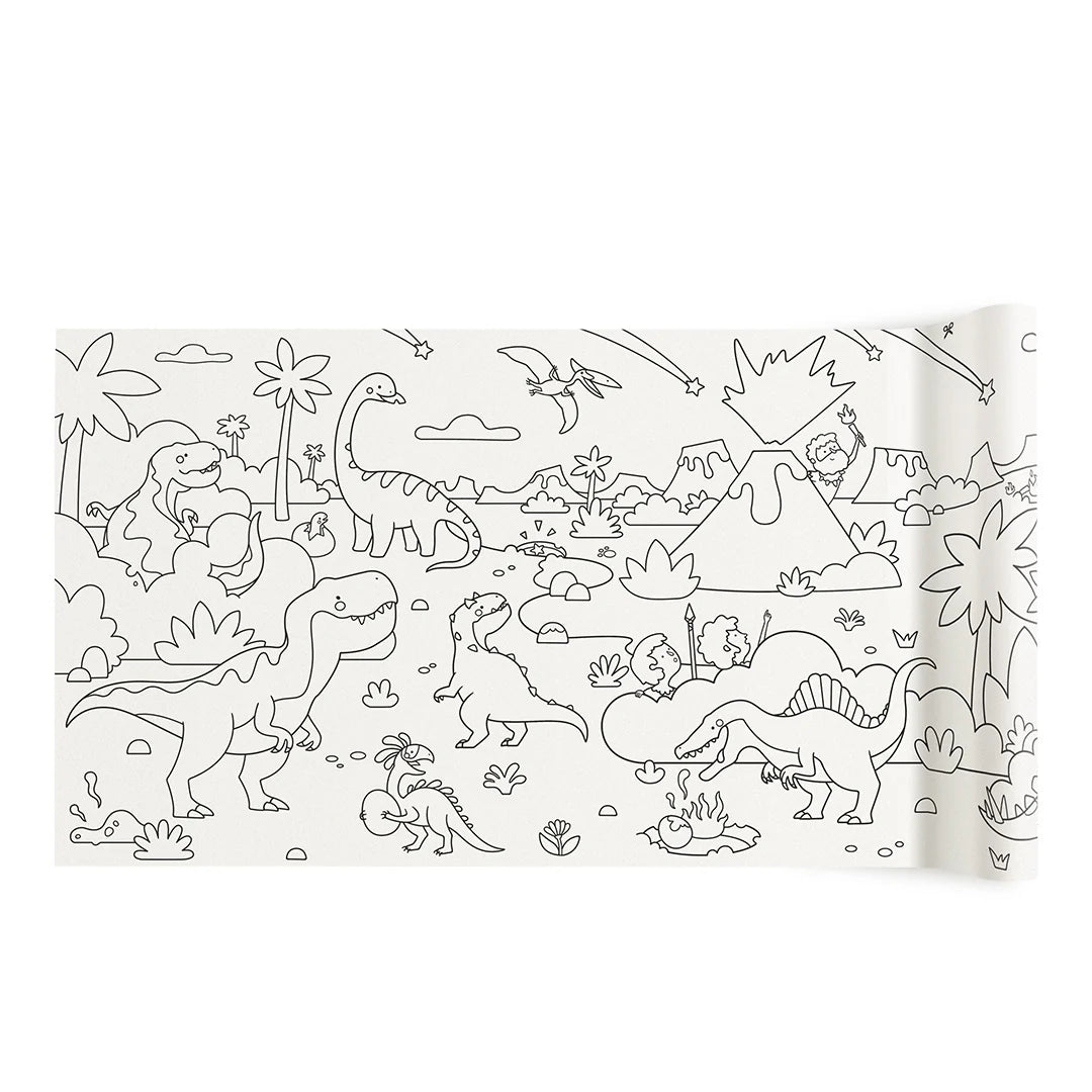 Lámina de colorear adhesiva en rollo Mideer – Dinosaurios (4 m)
