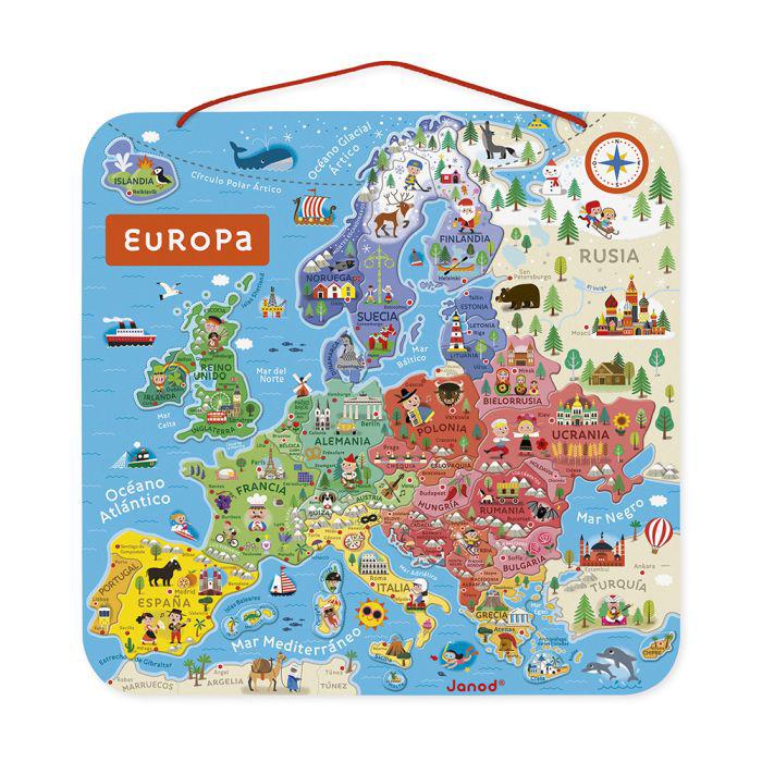 Mapa de Europa Magnético en Español - Janod