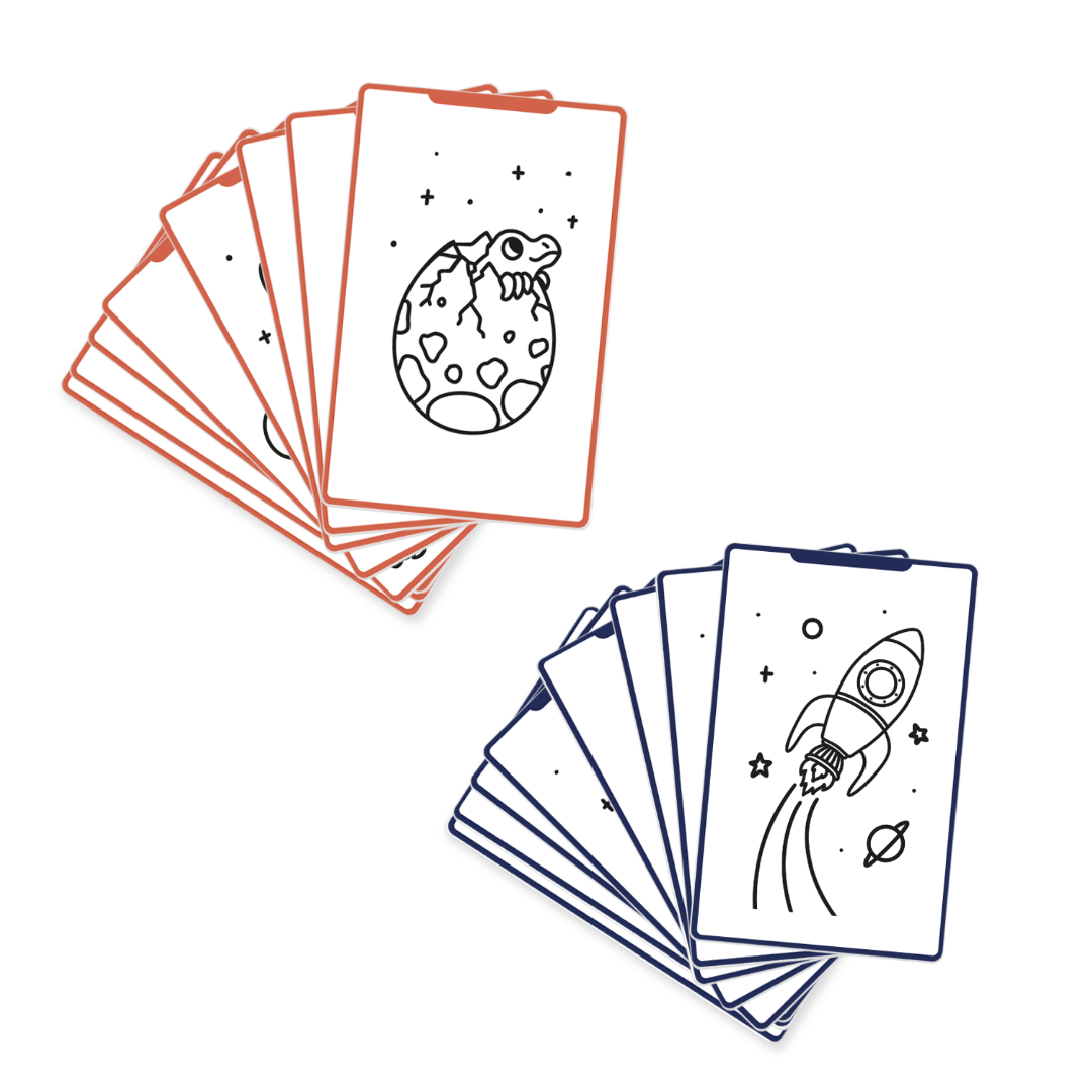 Refill KIDYDRAW-MINI Galaxy & Dinosaurs - Tarjetas de Dibujo Adicionales