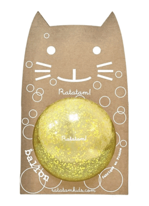 PELOTA BUBBLE RATATAM - AMARILLO D.15 CM.