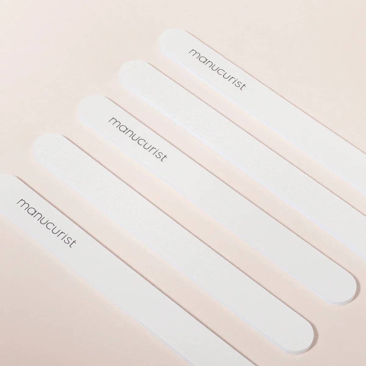 Accesorio - Lima de uñas premium blanca 100/180 para uñas naturales - Paquete de 5