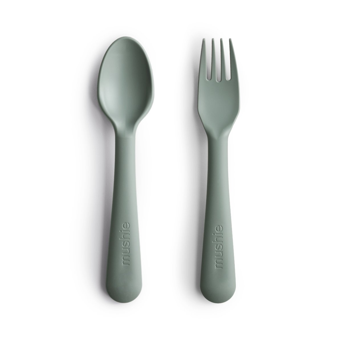 Set de Tenedor y Cuchara para Bebé – Verde Salvia