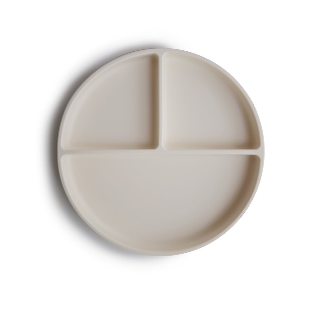 Plato de Silicona con Ventosa y Compartimentos – Ivory