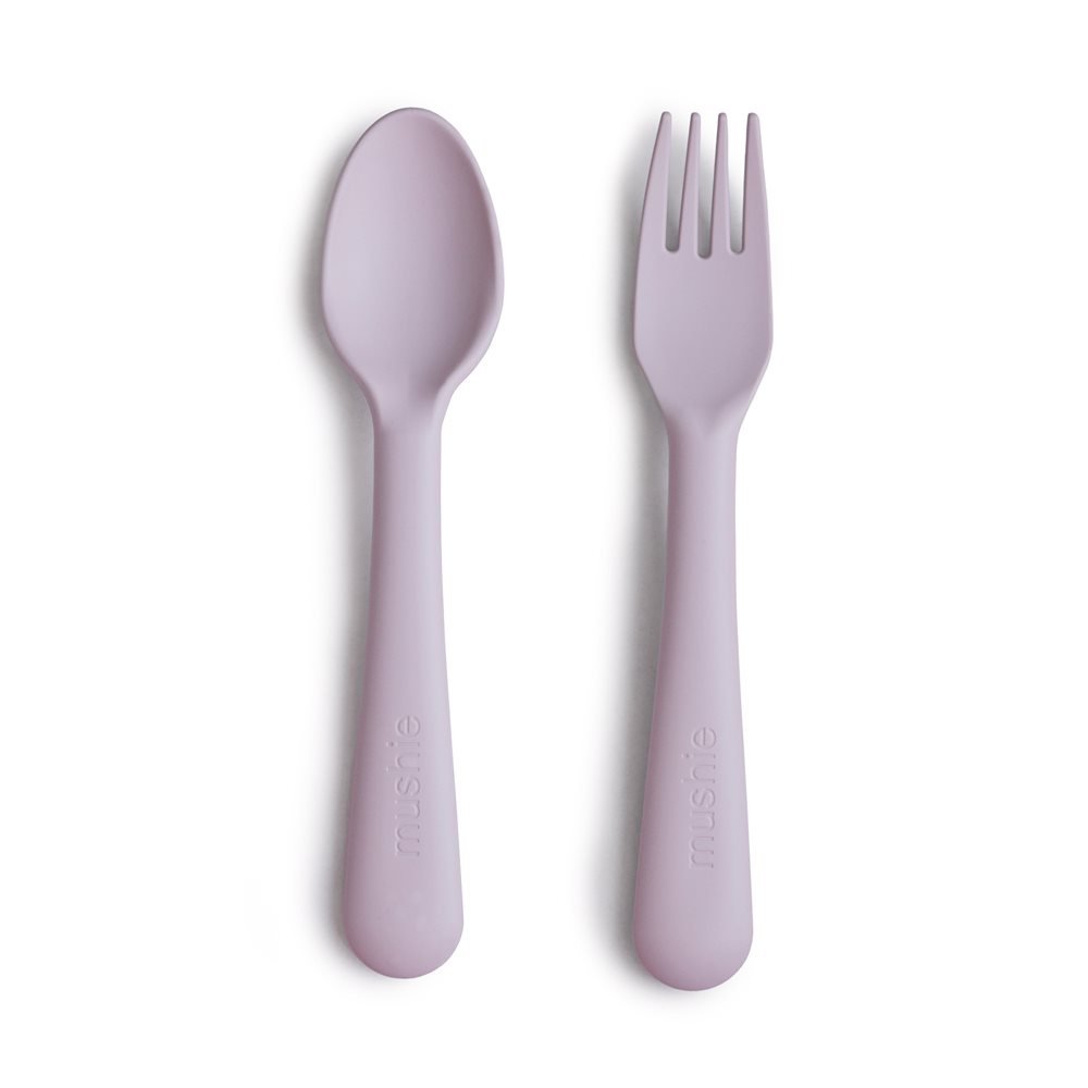 Set de Tenedor y Cuchara para Bebé – Lila