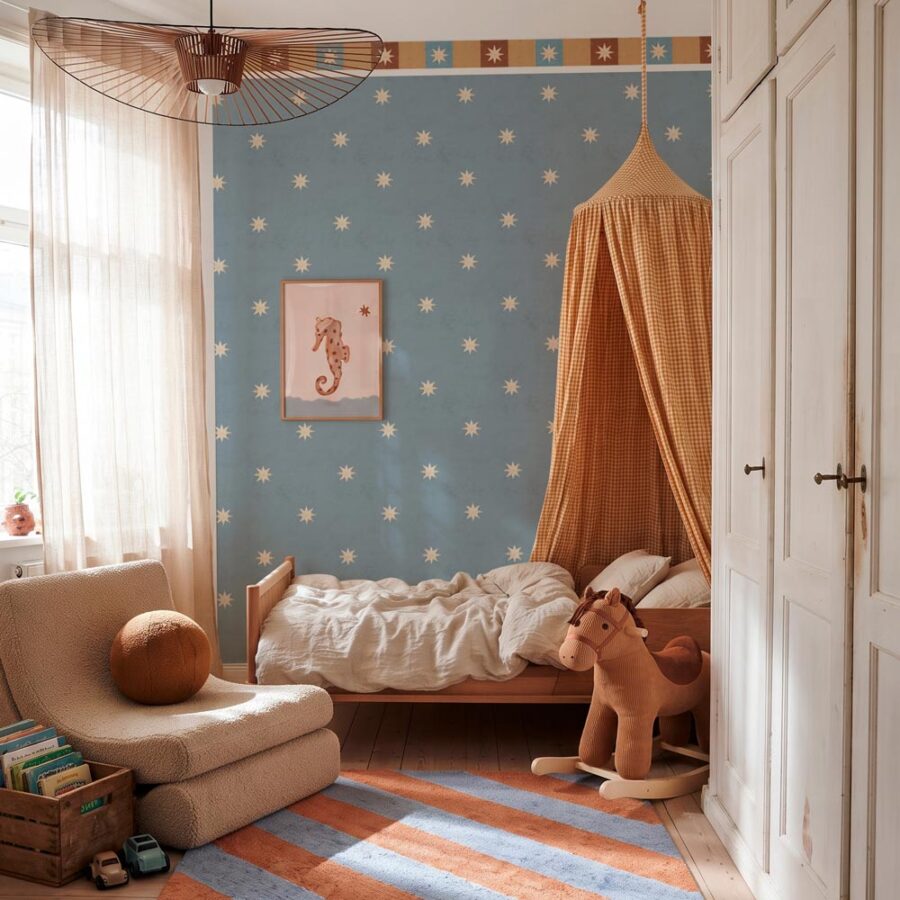 Papel pintado Classy Stars Blue - Dekornik