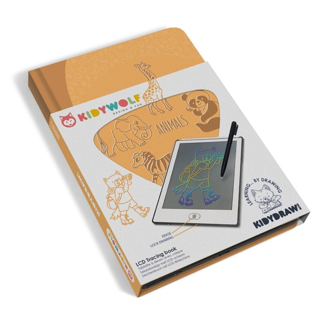 KIDYDRAW-MINI Animales - Tablet de Dibujo LCD Portátil