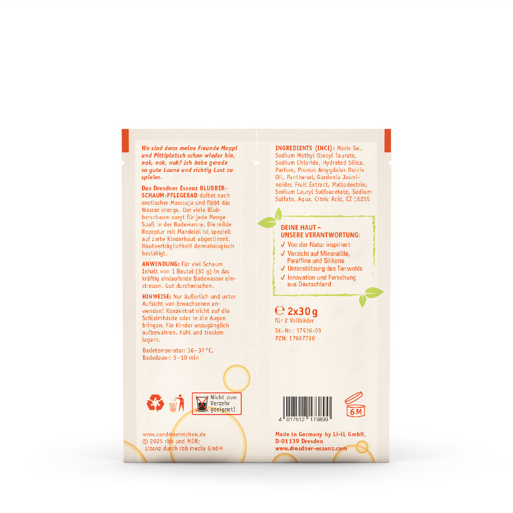 Baño de espuma infantil Maracuyá 2 × 30 g - Dresdner Essenz