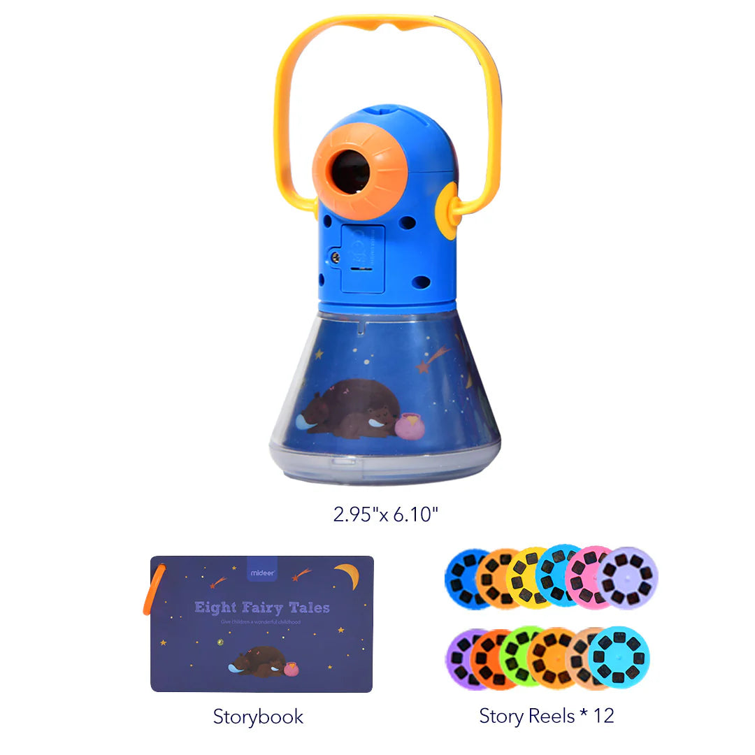 Proyector de cuentos y linterna Storybook Torch, 12 historias - Mideer