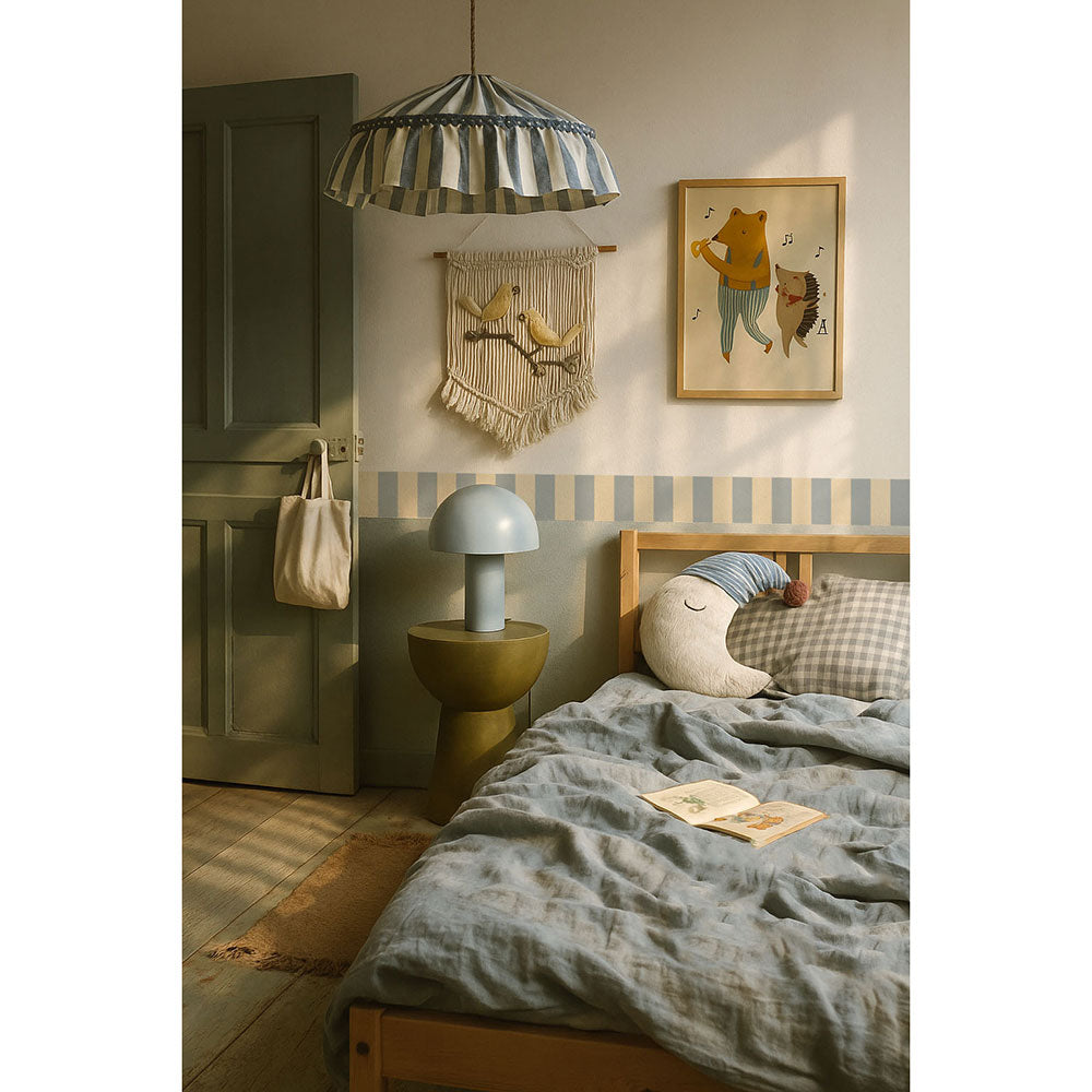 Cenefa Nostalgia Beige y Azul Pastel (Border Nostalgia Beige Blue Pastel) – Dekornik