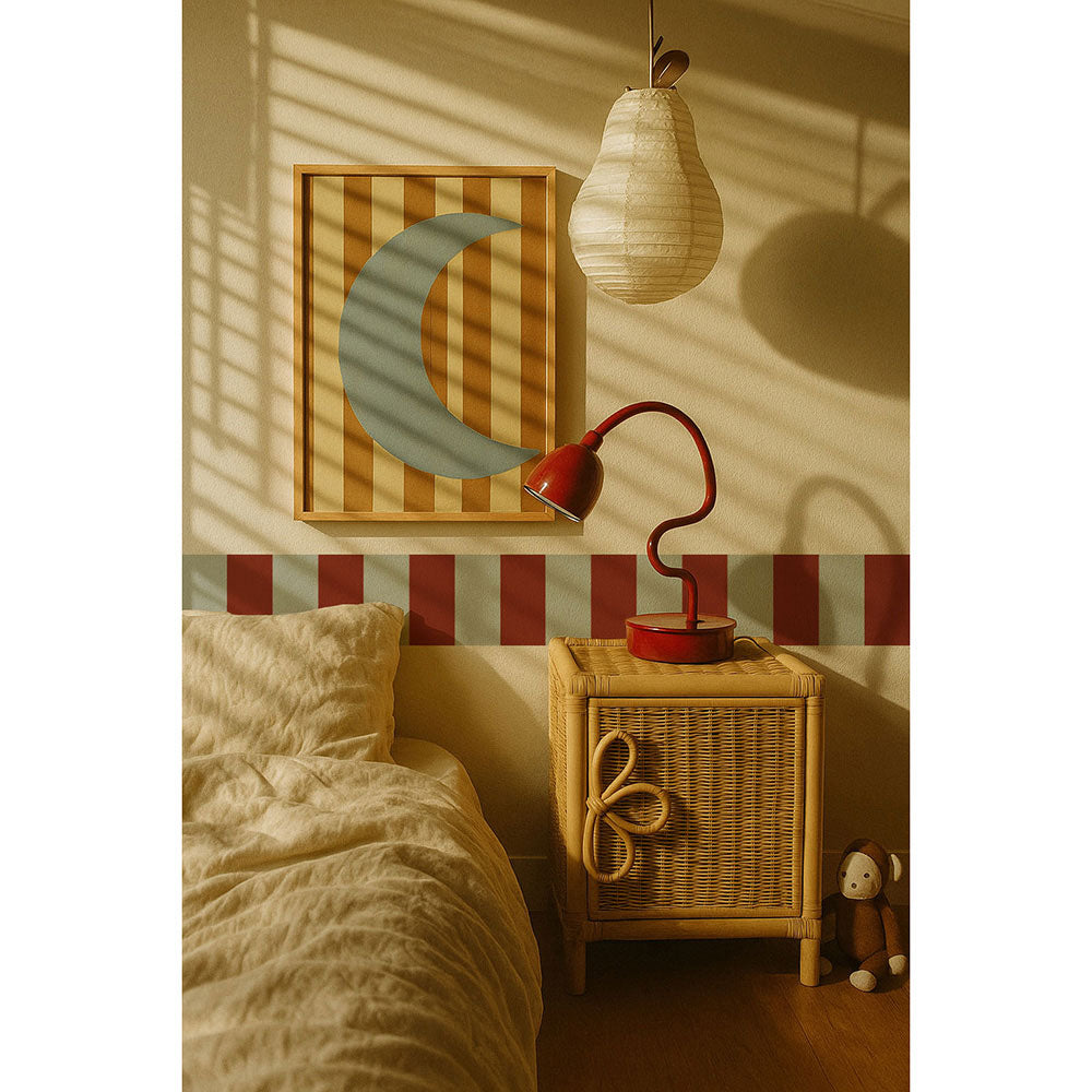 Cenefa Ancha Azul y Rojo (Border Wide Blue Red) – Dekornik