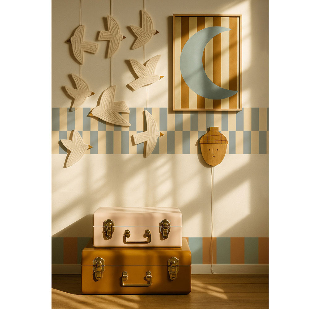 Cenefa Nostalgia Beige y Azul (Border Nostalgia Beige Blue) – Dekornik