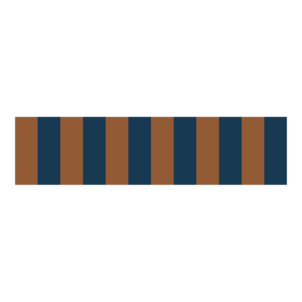Cenefa Nostalgia Azul Marino y Marrón (Border Nostalgia Navy Blue Brown) – Dekornik