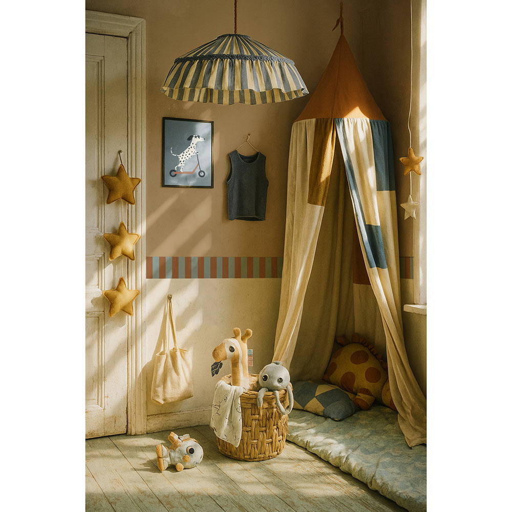 Cenefa Nostalgia Azul y Marrón (Border Nostalgia Blue Brown) – Dekornik