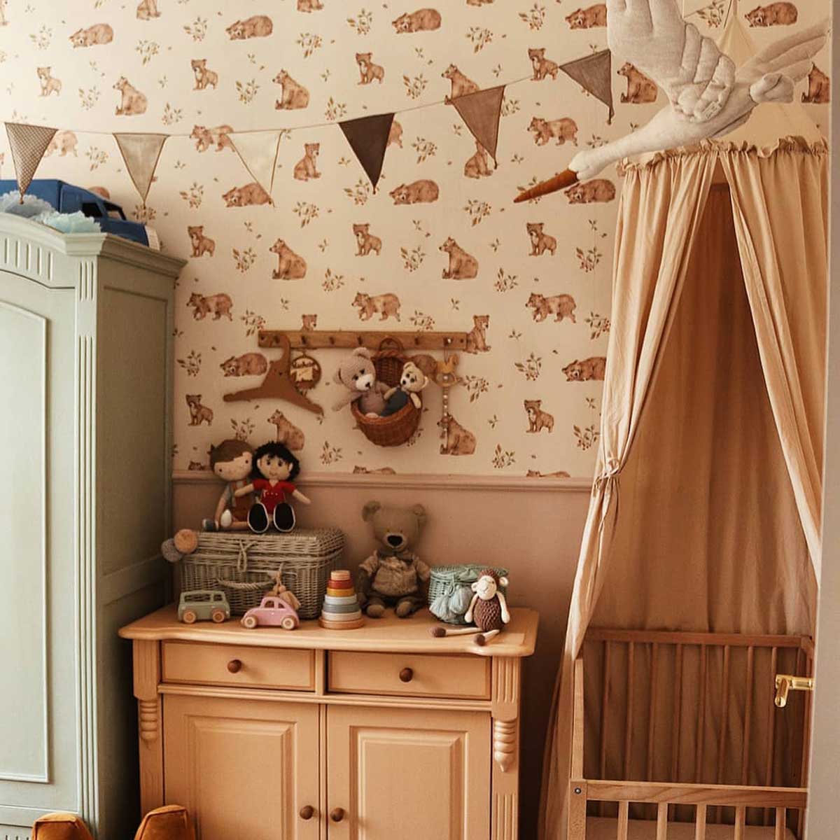 Papel Pintado Ositos (Little Bears Tapeta) – Dekornik