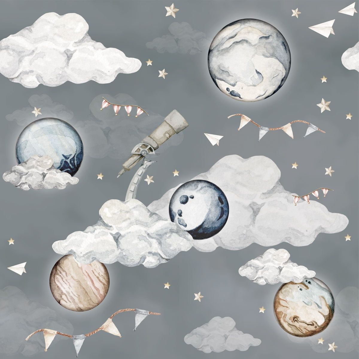 Papel Pintado Planetas Mágicos (Magic Planets Tapeta) – Dekornik