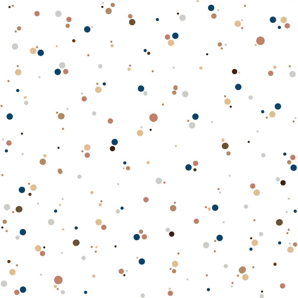Papel Pintado Mini Puntos Canela y Azul (Simple Dots Minimini Cinnamon Blue Tapeta) – Dekornik