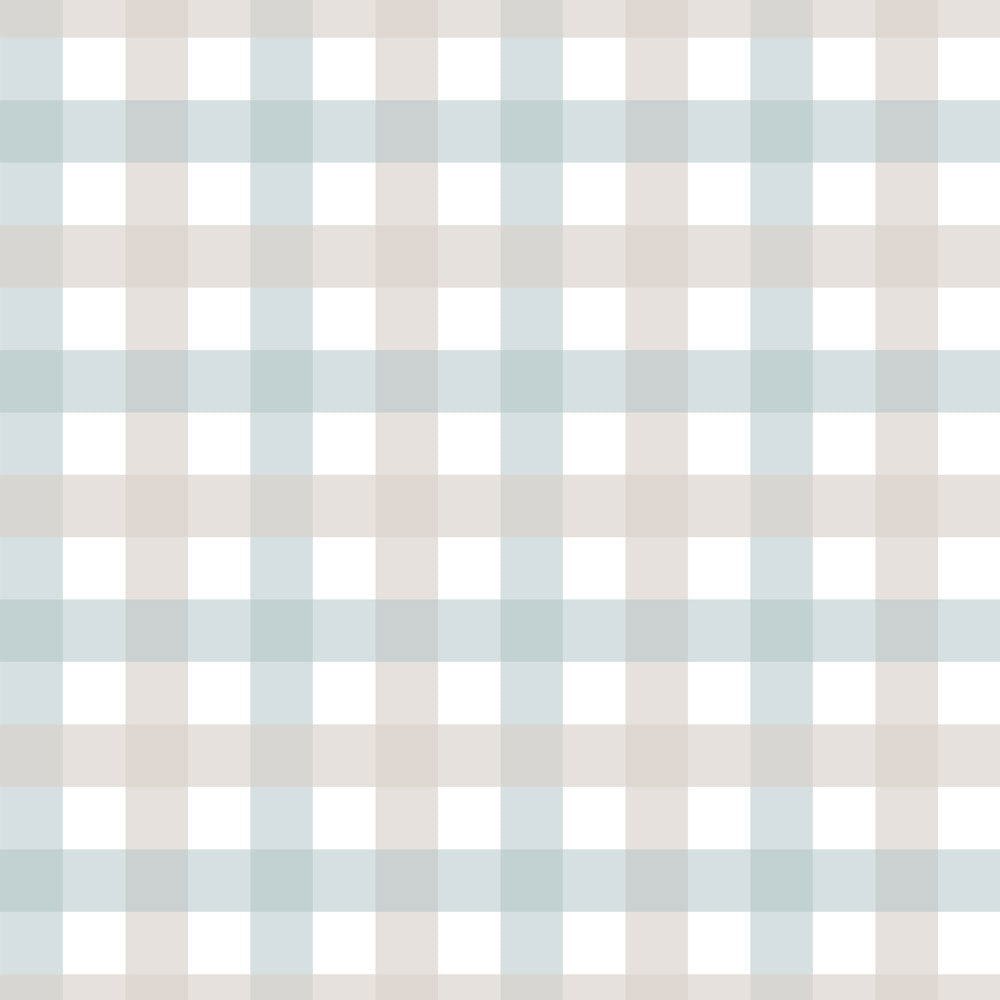 Cuadros de Provenza Beige Azul Pequeño (Provence Check Beige Blue Small) – Dekornik