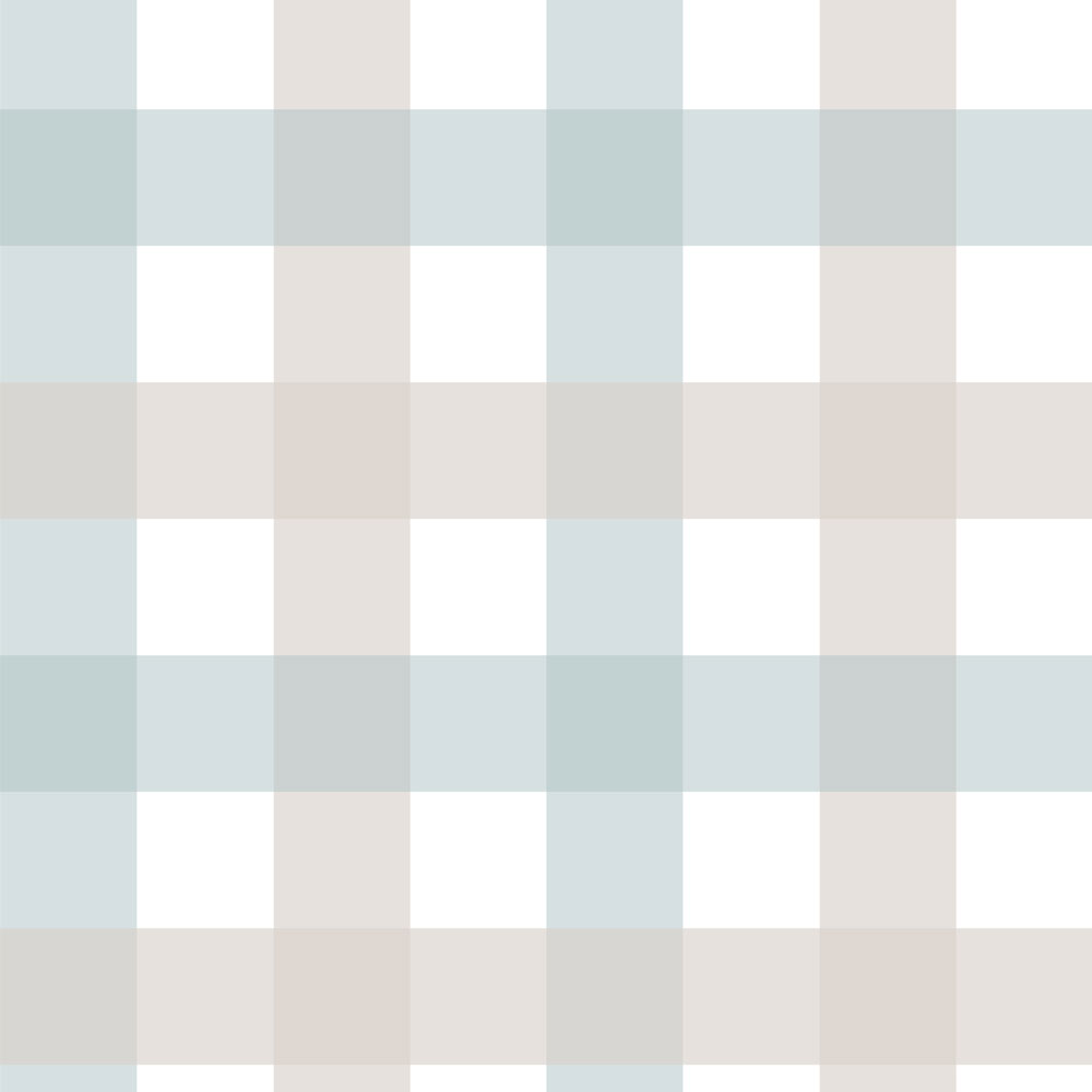 Cuadros de Provenza Beige Azul Mediano (Provence Check Beige Blue Medium) – Dekornik
