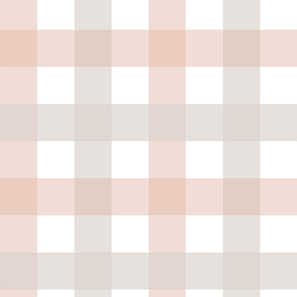 Cuadros de Provenza Beige Rosa Mediano (Provence Check Beige Pink Medium) – Dekornik