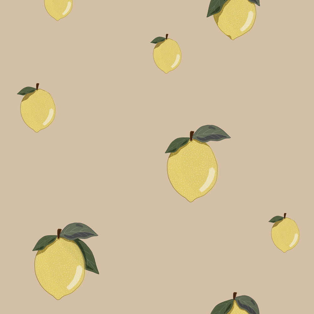Pequeños Limones Beige (Little Lemons Beige) – Dekornik