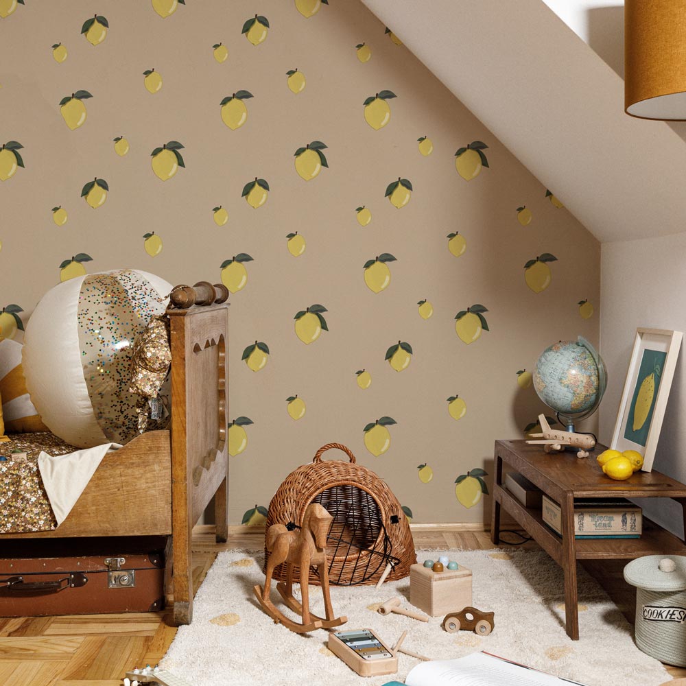 Pequeños Limones Beige (Little Lemons Beige) – Dekornik