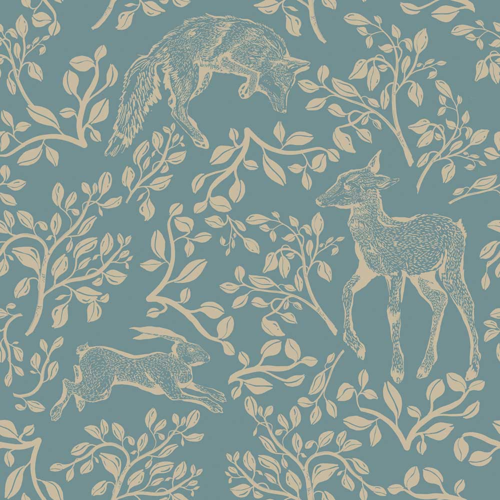 Animales del Bosque de Cuento Azul (Forest Animals and Fairytale Blue) – Dekornik