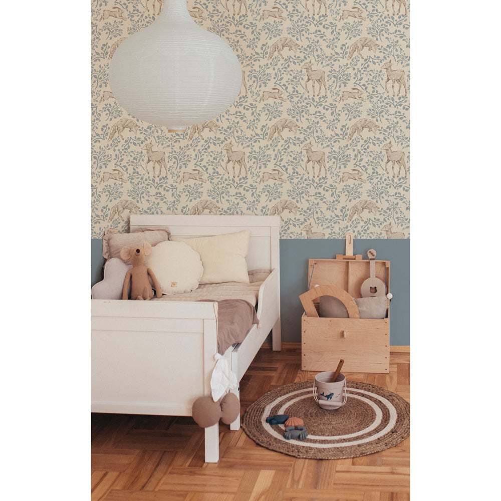 Animales del Bosque de Cuento Beige (Forest Animals and Fairytale Beige) – Dekornik