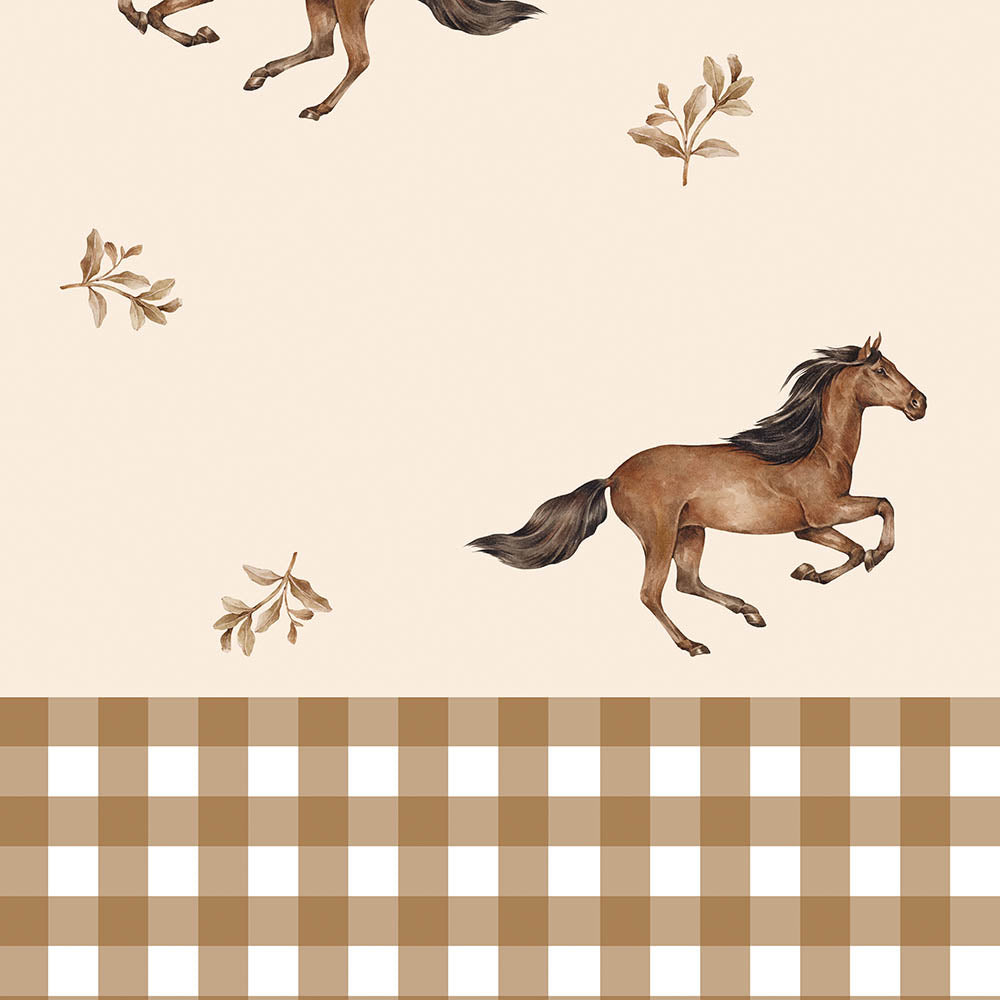 Caballos y Cuadros Marrones (Horses and Check Brown) – Dekornik