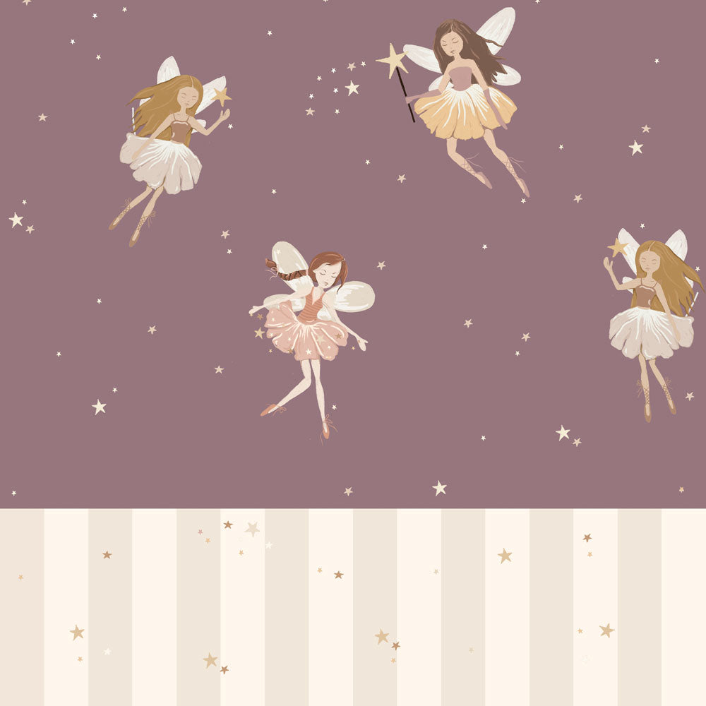 Hadas sobre Rayas Ciruela (Fairies Plum and Stripes) – Dekornik