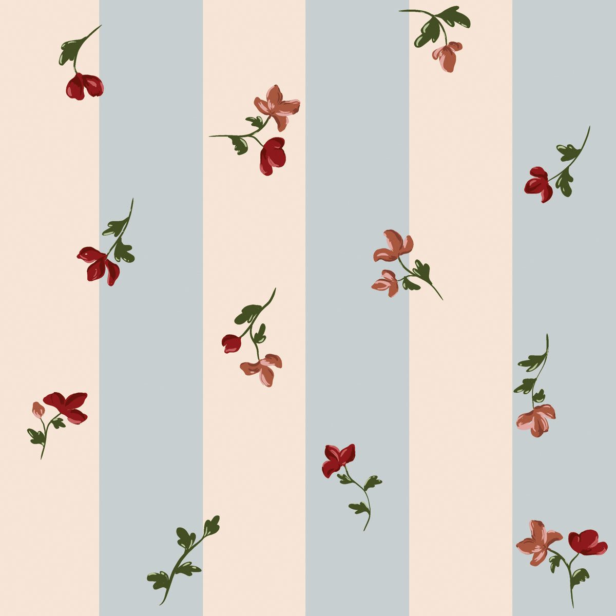 Flores y Rayas de París (Paris Flowers Stripes) – Dekornik