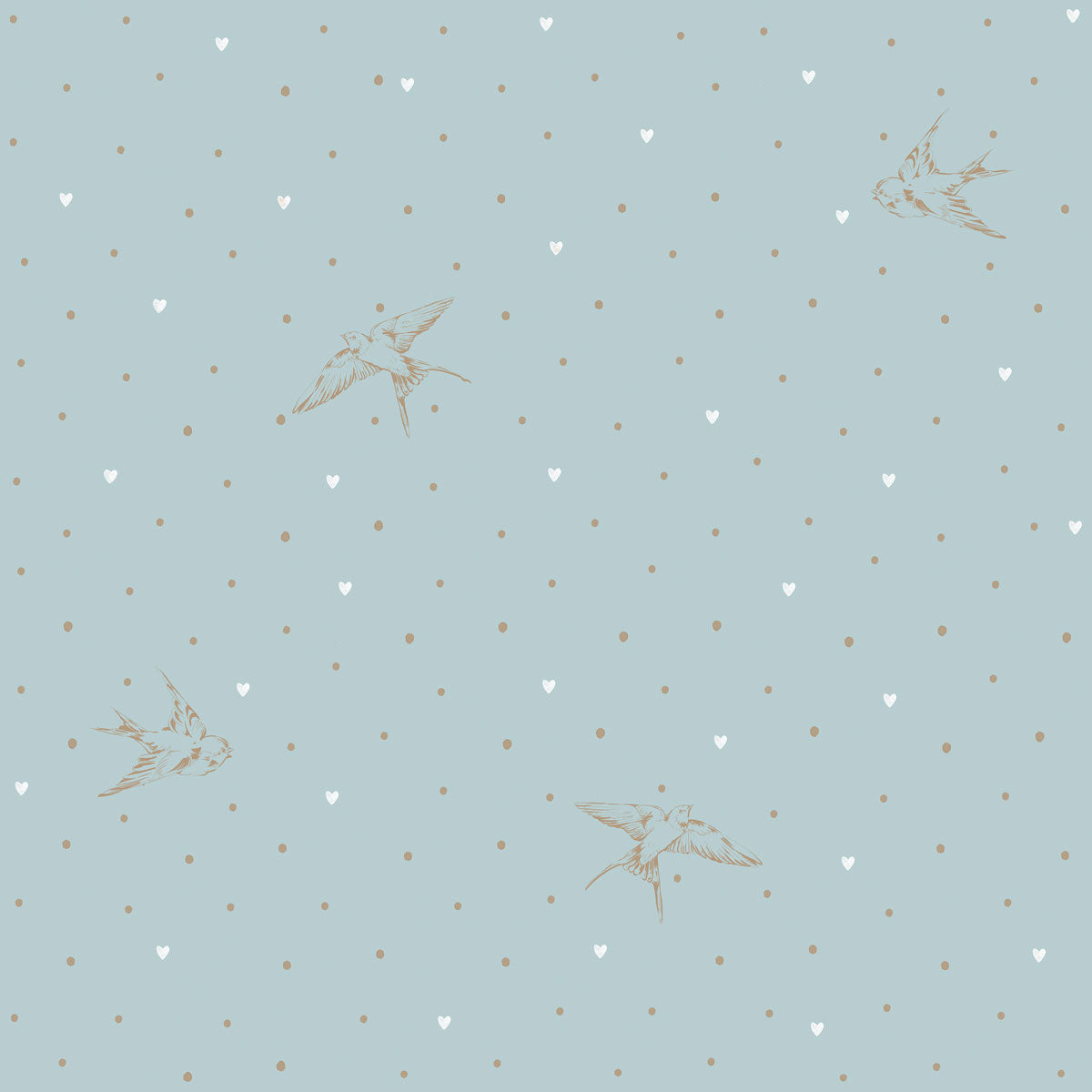 Golondrinas sobre azul (Swallows on Blue) – Dekornik