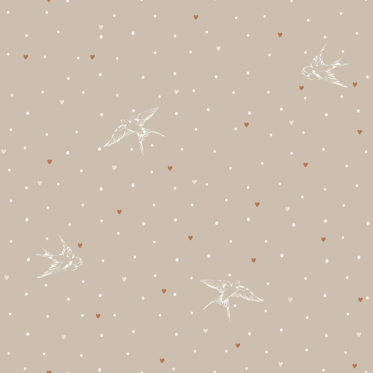 Golondrinas sobre beige (Swallows on Beige) – Dekornik