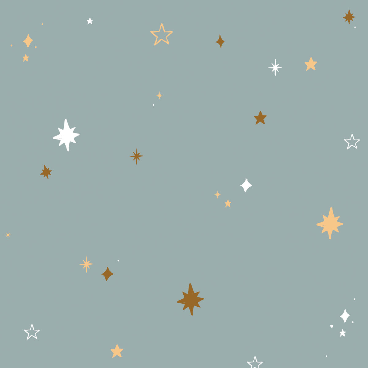Cielo nocturno con estrellas (Hearts Night Sky Blue) – Dekornik