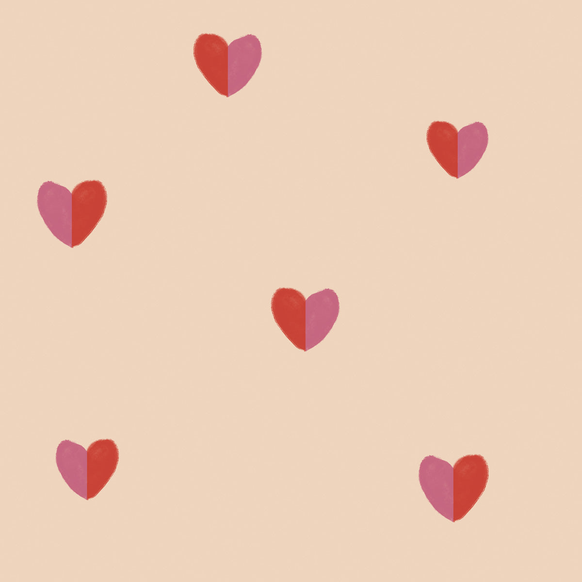 Corazones bicolor (Hearts Draw Two Colours) – Dekornik