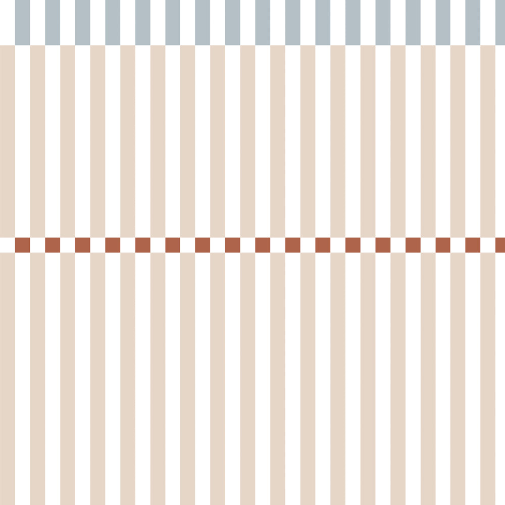 Rayas Nostalgia Beige y Azul (Stripes Nostalgia Beige Blue) – Dekornik