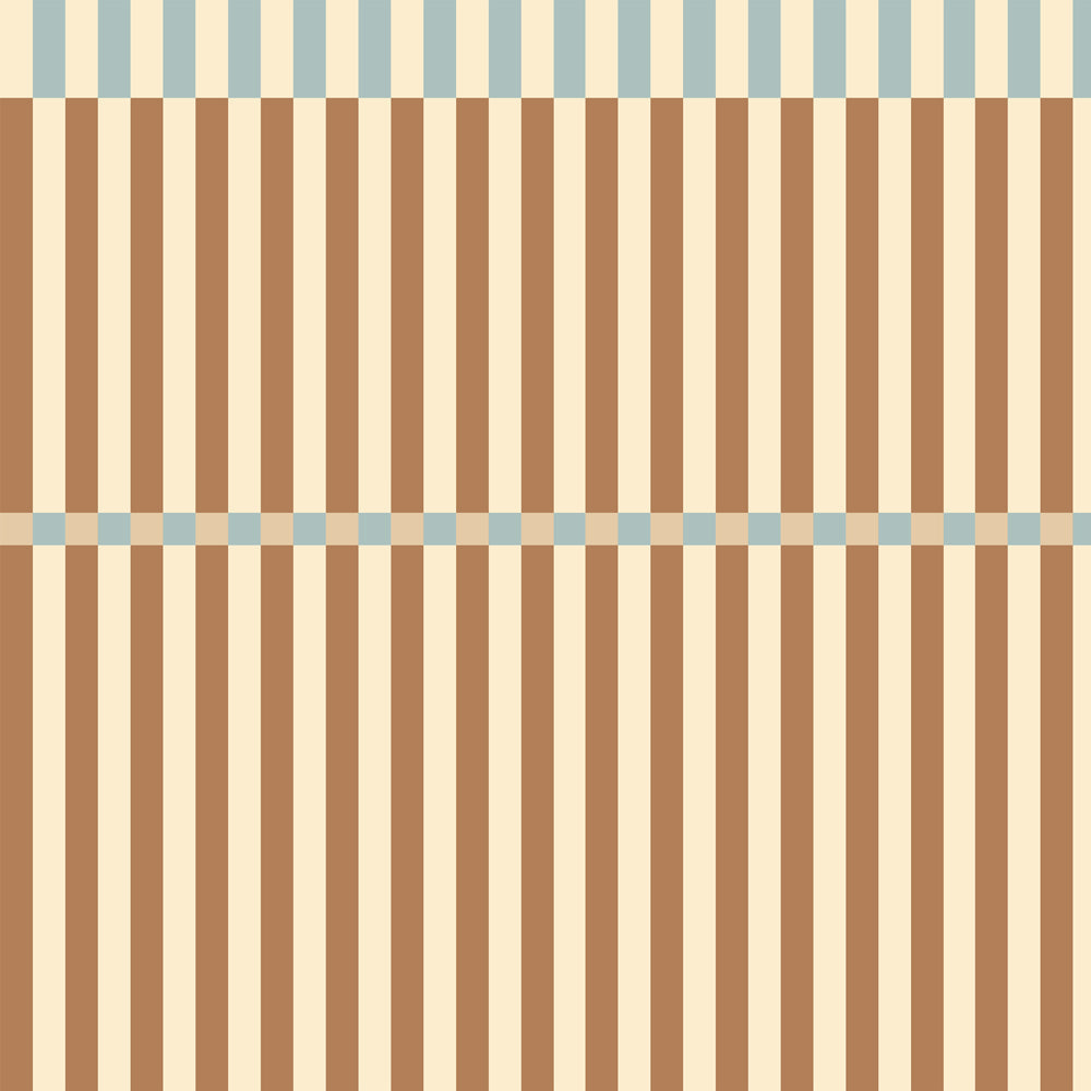 Rayas Nostalgia Marrón y Azul (Stripes Nostalgia Brown Blue Vintage) – Dekornik