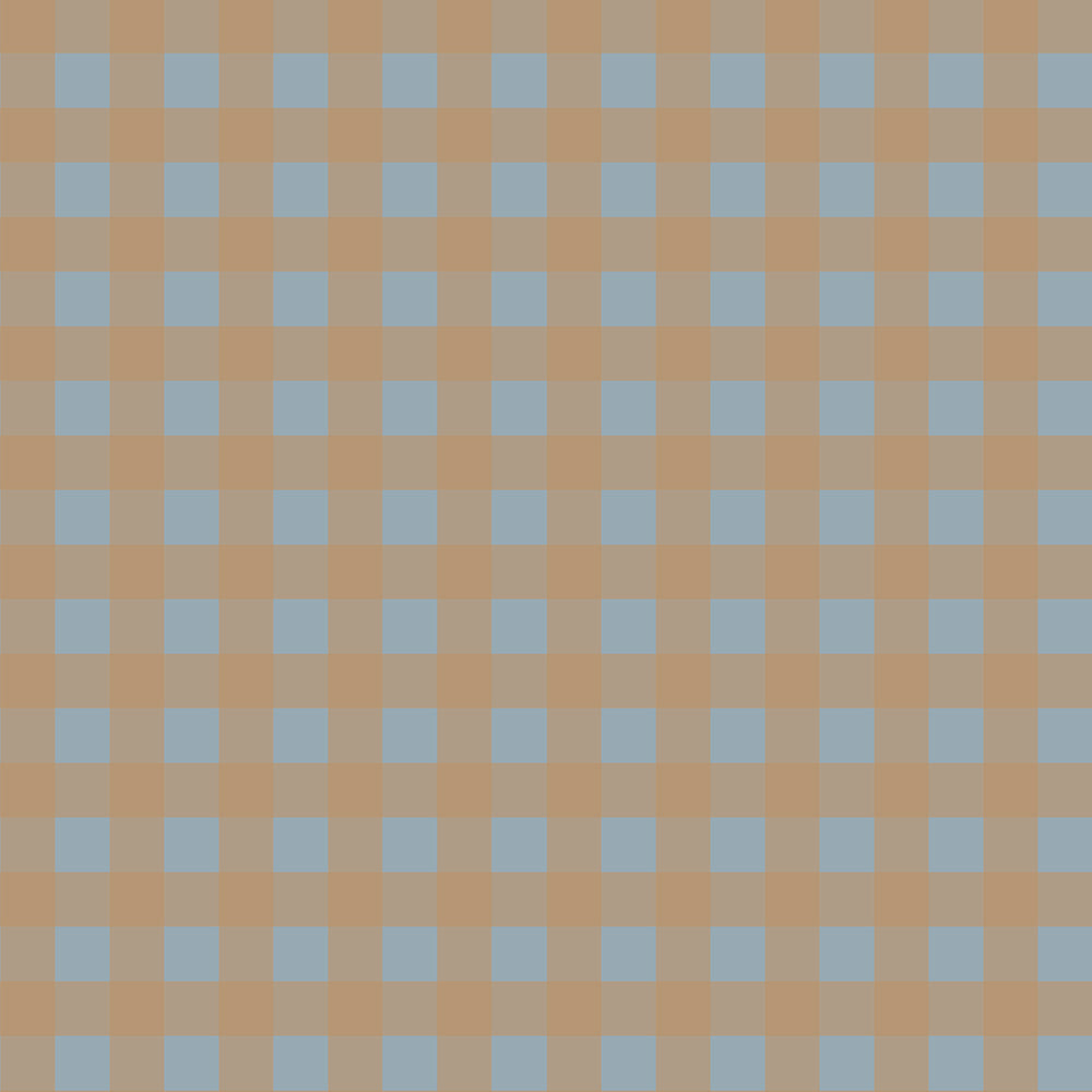 Microcuadros marrón y azul (Check Minimini Brown Blue) – Dekornik